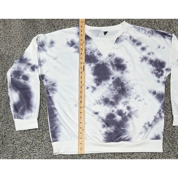 SHEIN Tie Dye Pullover‎ Sweatshirt Casual Comfy Athleisure Top XL - Picture 5 of 7